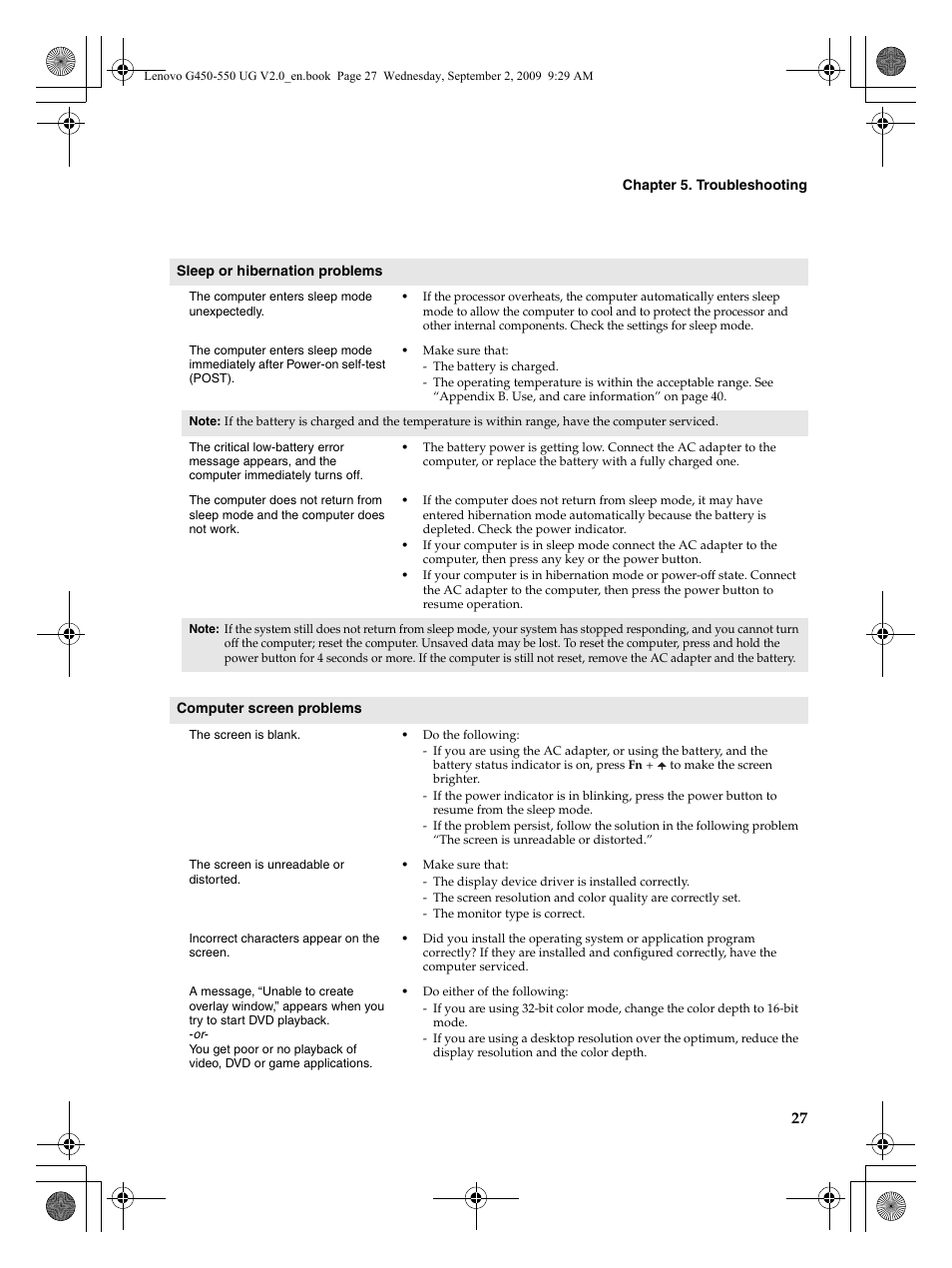 Lenovo G550 Notebook User Manual | Page 35 / 108