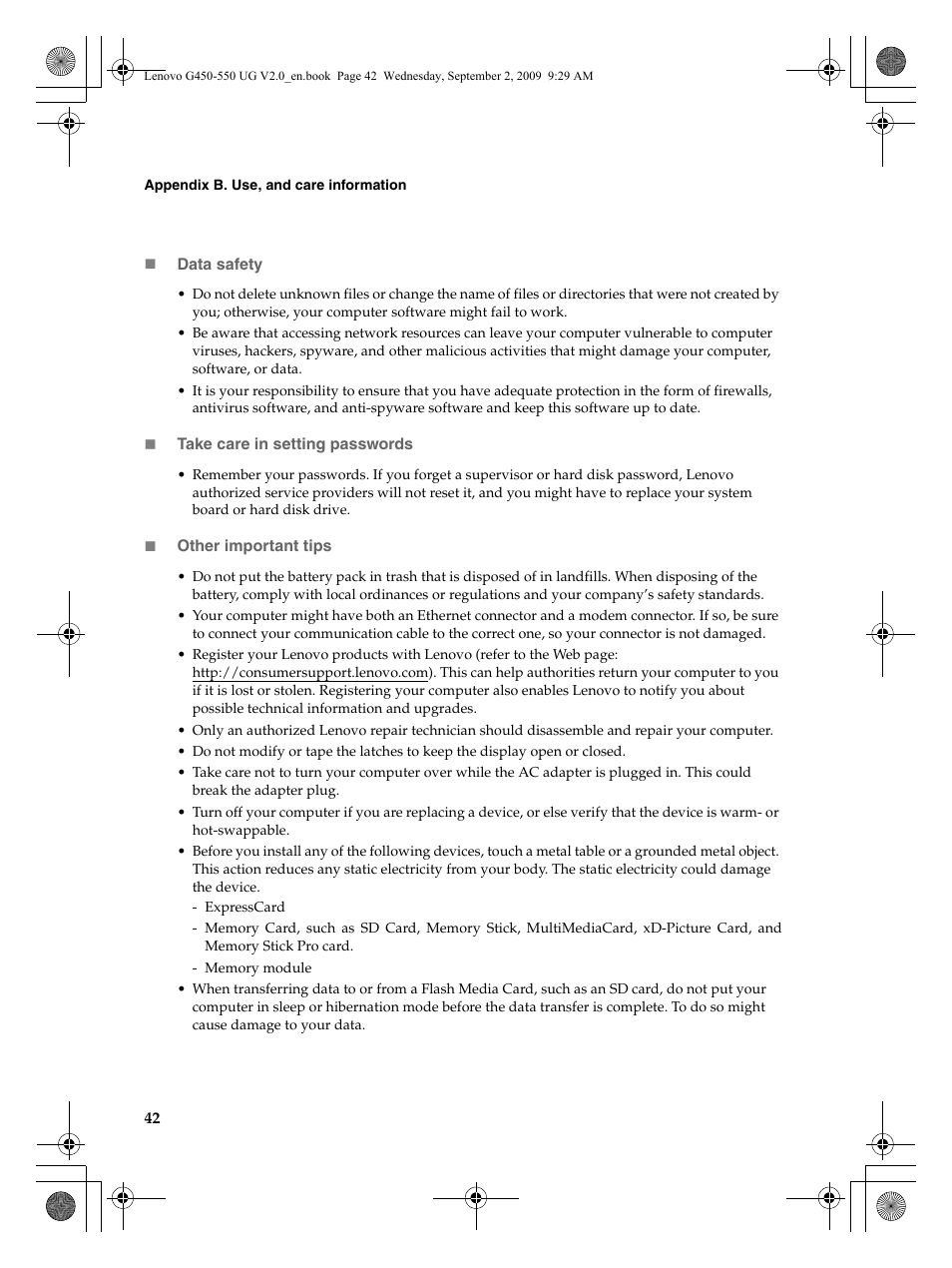 Lenovo G550 Notebook User Manual | Page 50 / 108