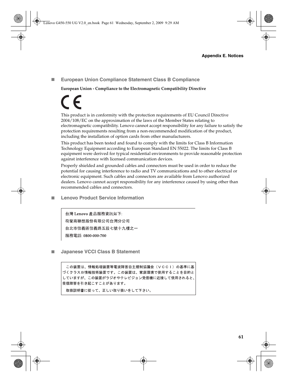 Lenovo G550 Notebook User Manual | Page 69 / 108