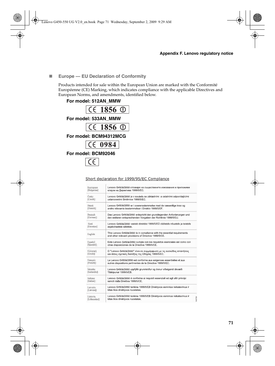 Lenovo G550 Notebook User Manual | Page 79 / 108