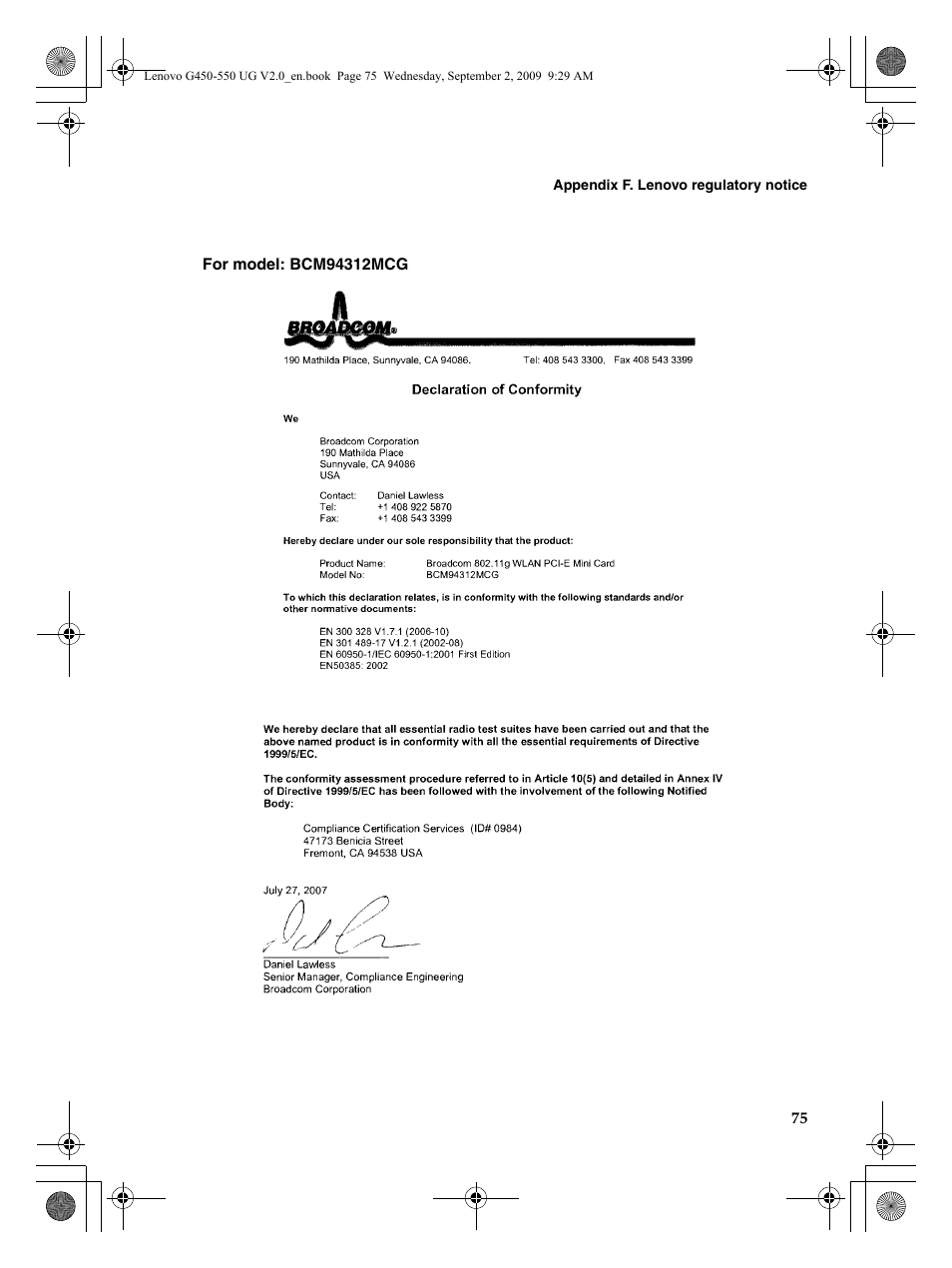 Lenovo G550 Notebook User Manual | Page 83 / 108