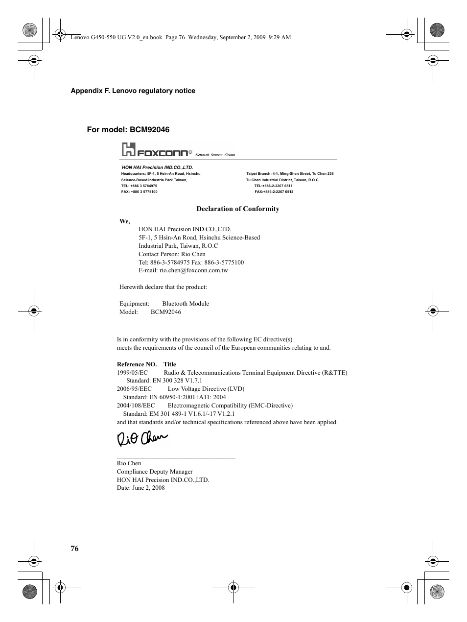 Lenovo G550 Notebook User Manual | Page 84 / 108