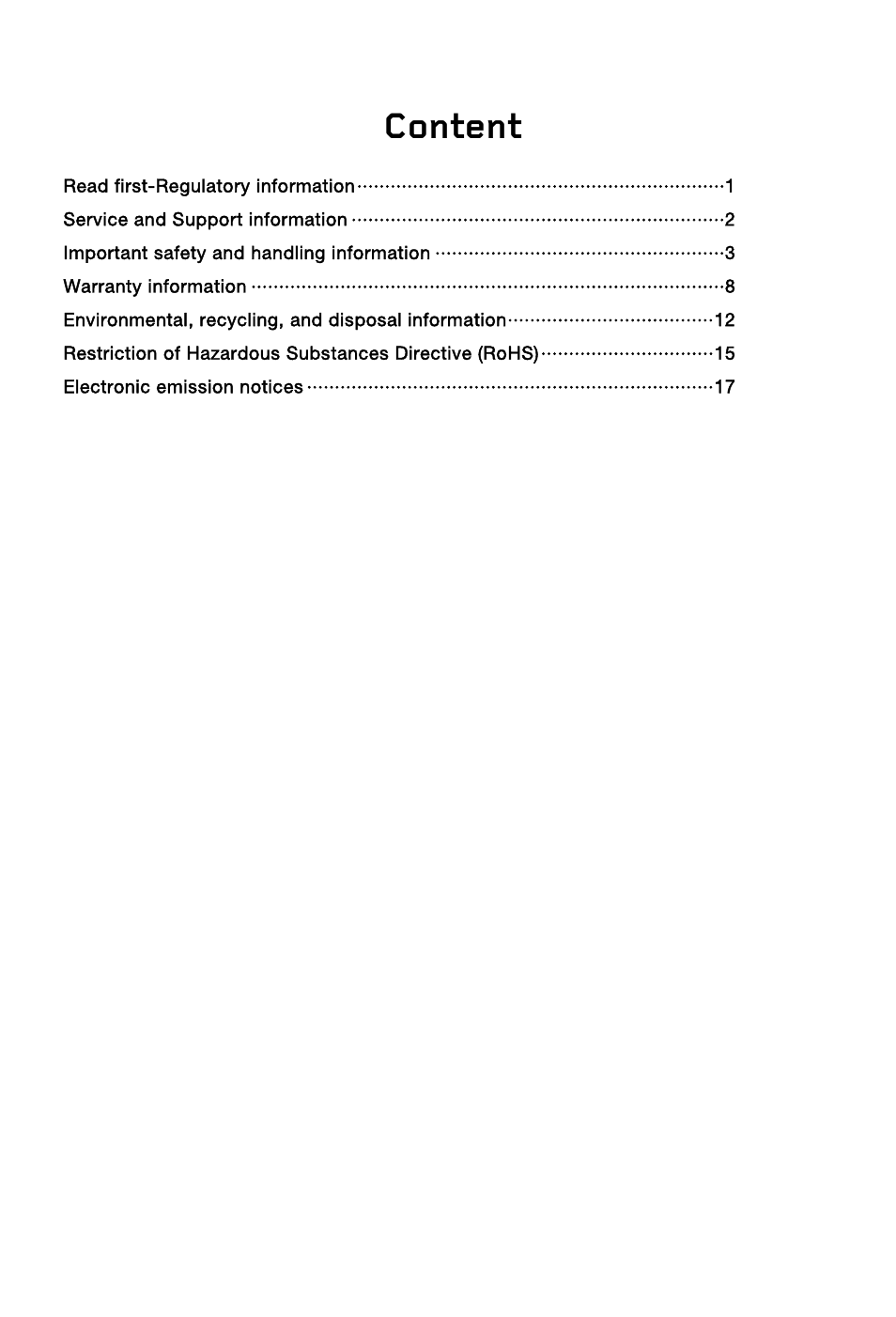 Content | Lenovo A7 30 Tablet User Manual | Page 2 / 23
