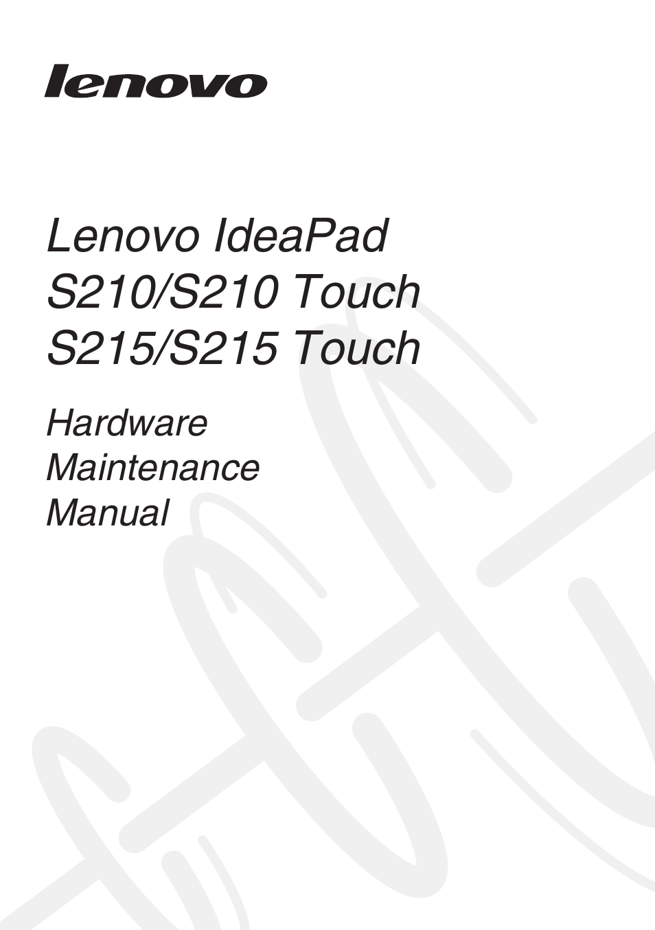 Lenovo IdeaPad S210 Touch Notebook User Manual | 90 pages