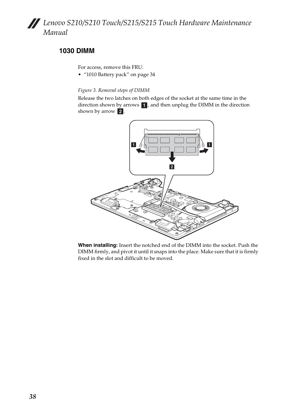 1030 dimm | Lenovo IdeaPad S210 Touch Notebook User Manual | Page 42 / 90