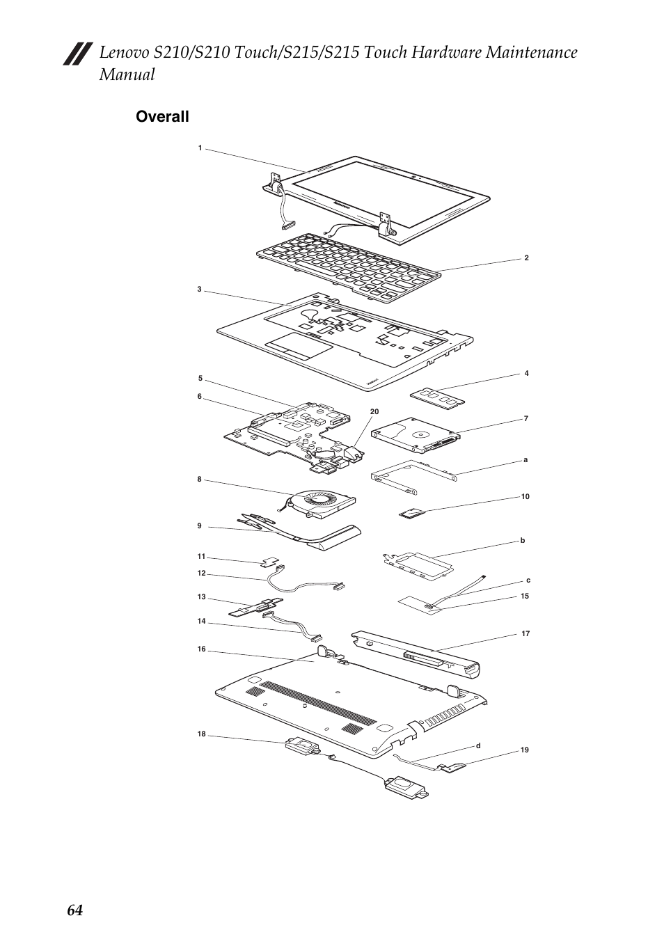 Overall, 64 overall | Lenovo IdeaPad S210 Touch Notebook User Manual | Page 68 / 90
