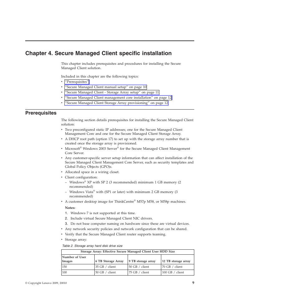 Prerequisites | Lenovo Secure Managed Client User Manual | Page 17 / 72