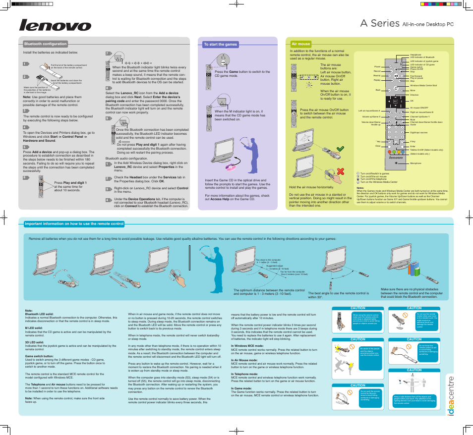 Abc def jkl ghi mno tuv pqrs wxyz | Lenovo IdeaCentre A600 User Manual | Page 2 / 2
