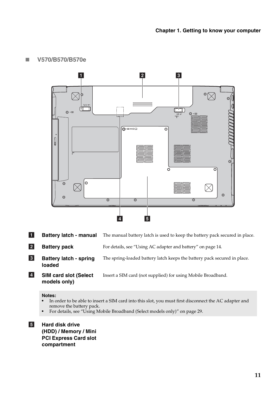 Lenovo V470 Notebook User Manual | Page 15 / 70