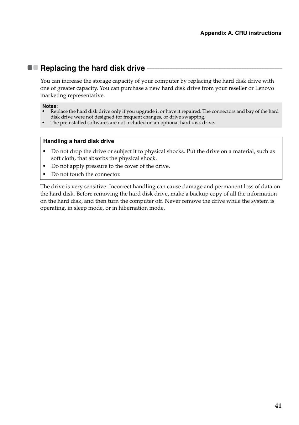 Replacing the hard disk drive | Lenovo V470 Notebook User Manual | Page 45 / 70