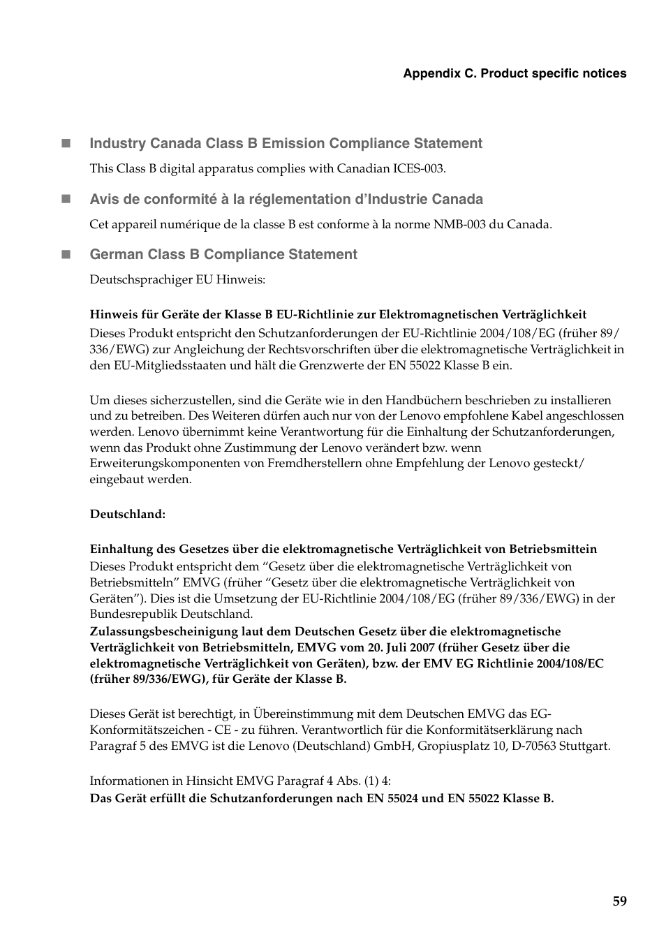 Lenovo V470 Notebook User Manual | Page 63 / 70