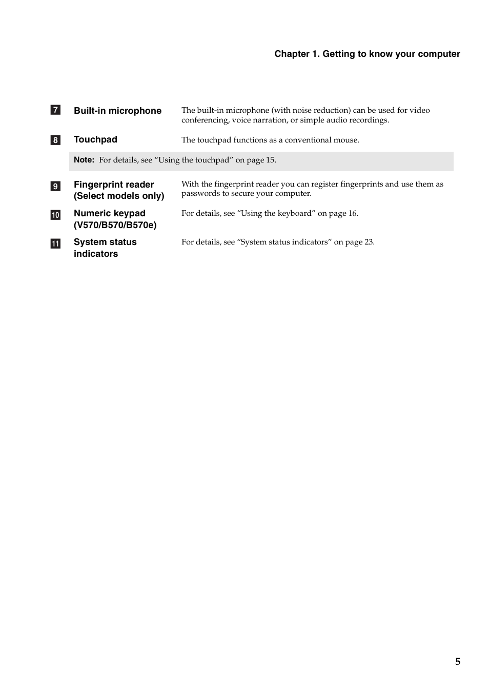 Lenovo V470 Notebook User Manual | Page 9 / 70