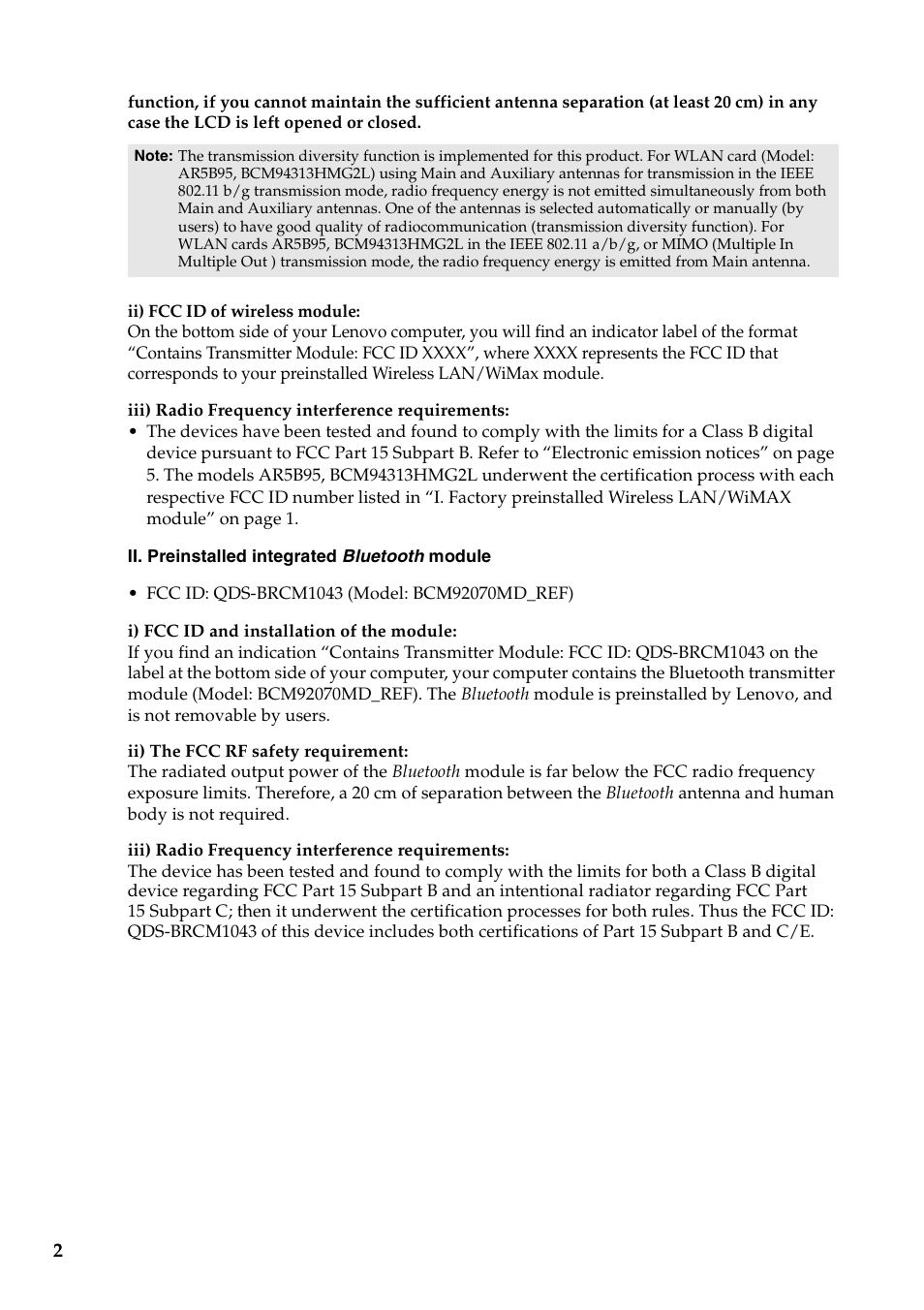 Lenovo B570e Notebook User Manual | Page 3 / 24