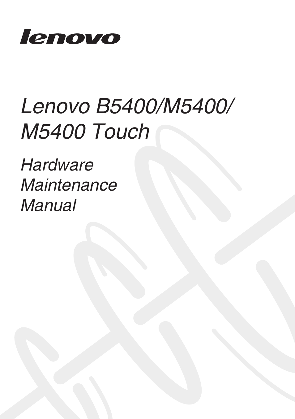 Lenovo M5400 Touch Notebook User Manual | 97 pages