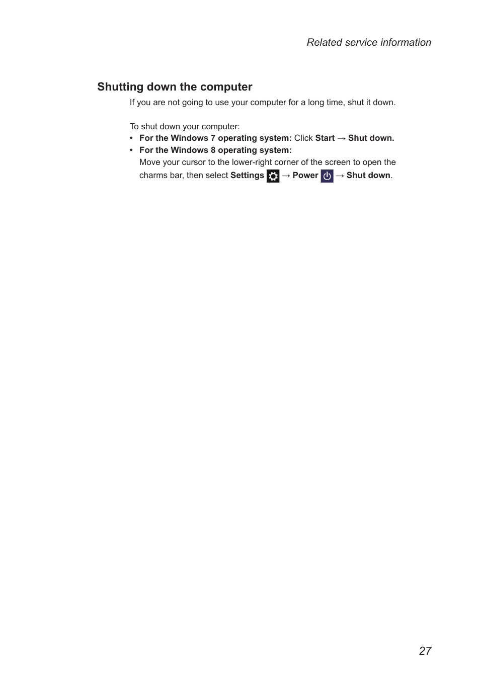Shutting down the computer | Lenovo M5400 Touch Notebook User Manual | Page 31 / 97
