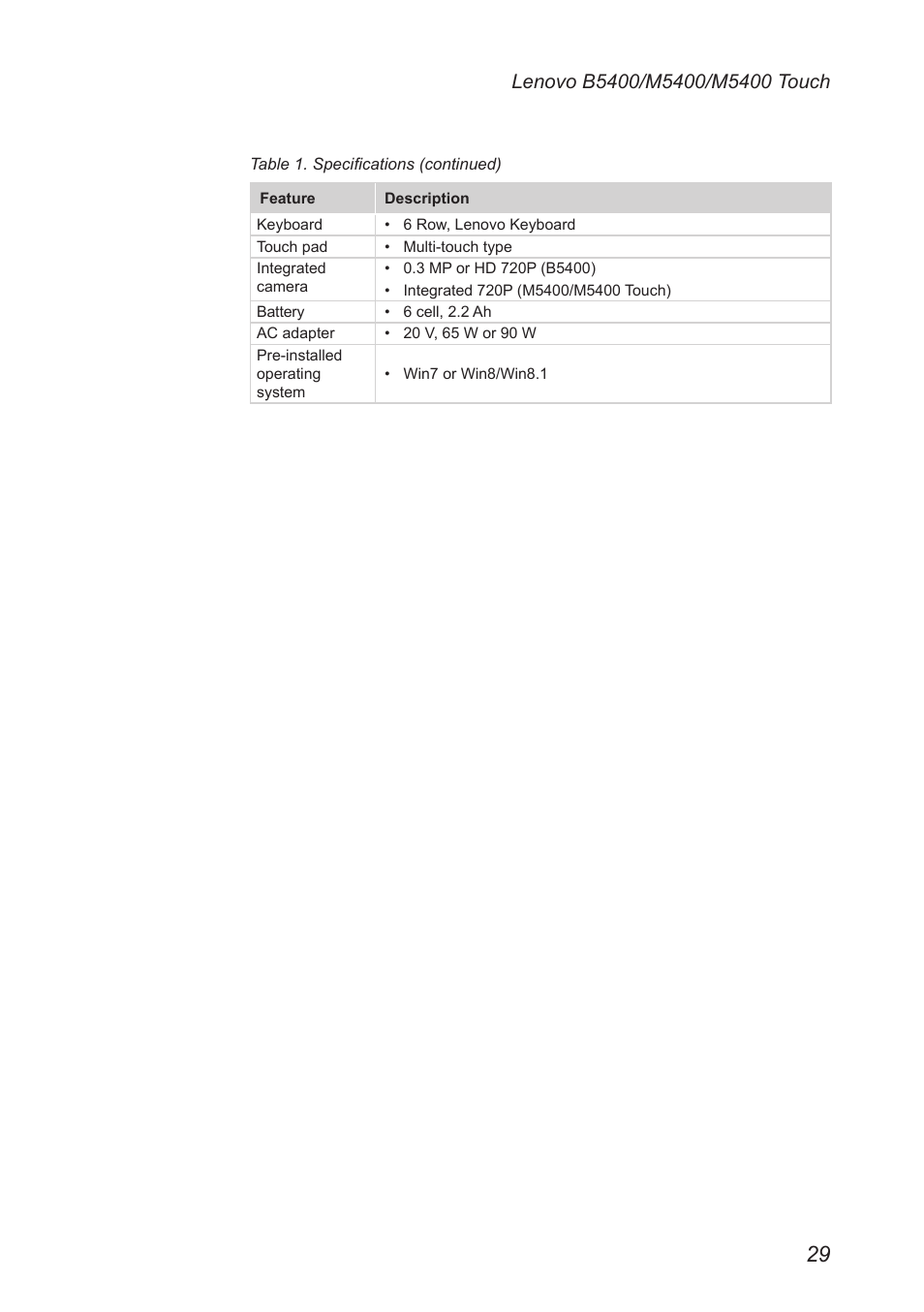 Lenovo M5400 Touch Notebook User Manual | Page 33 / 97