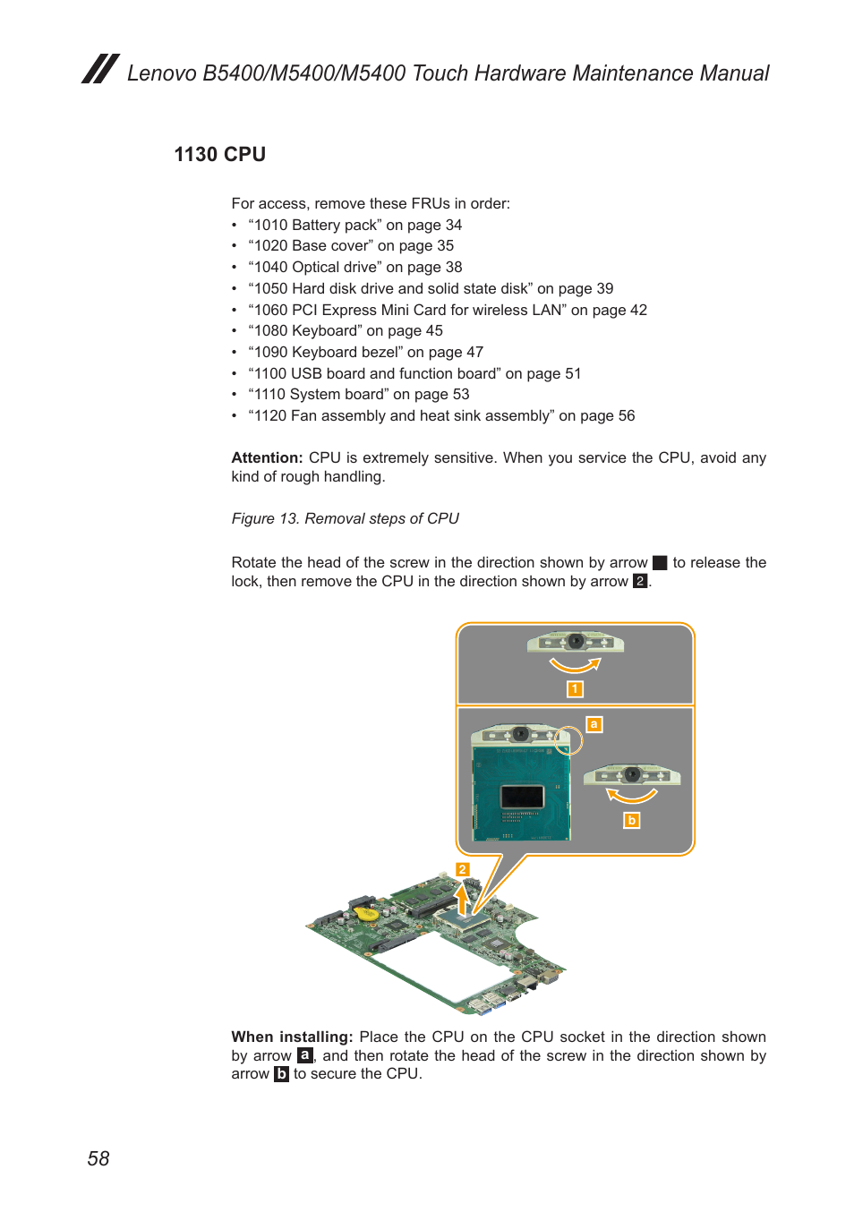 1130 cpu | Lenovo M5400 Touch Notebook User Manual | Page 62 / 97