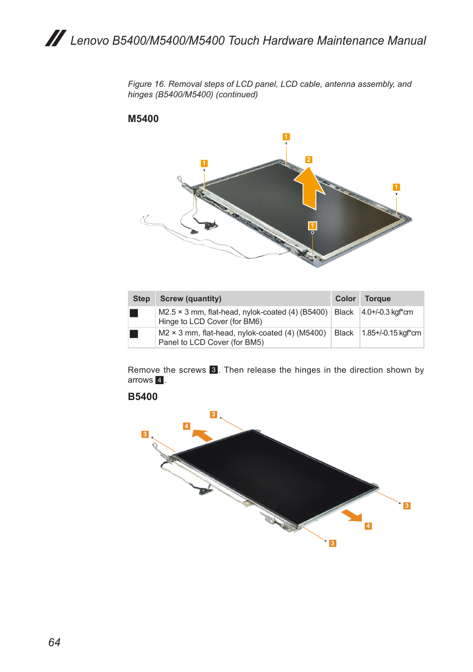 M5400, B5400 | Lenovo M5400 Touch Notebook User Manual | Page 68 / 97