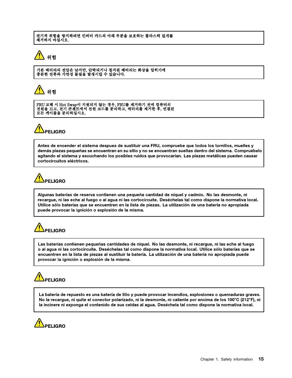 Spanish | Lenovo ThinkPad T410s User Manual | Page 21 / 166