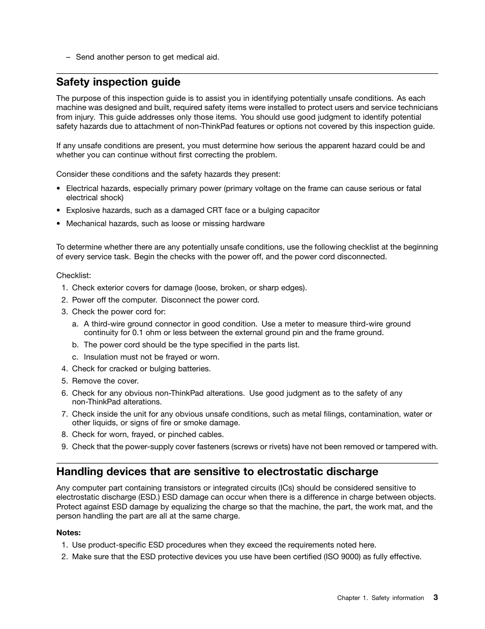 Safety inspection guide | Lenovo ThinkPad T410s User Manual | Page 9 / 166