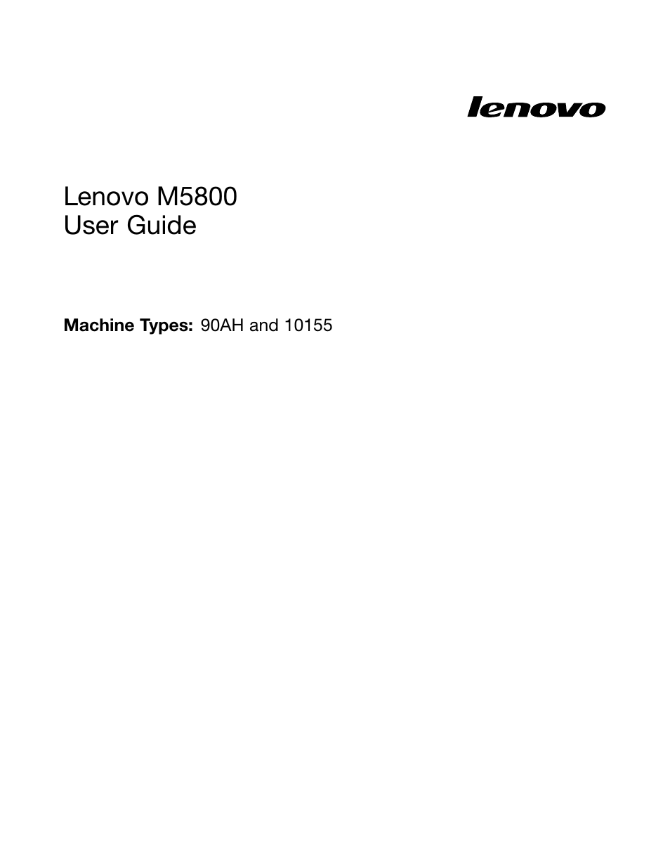 Lenovo M5800 Desktop User Manual | 70 pages