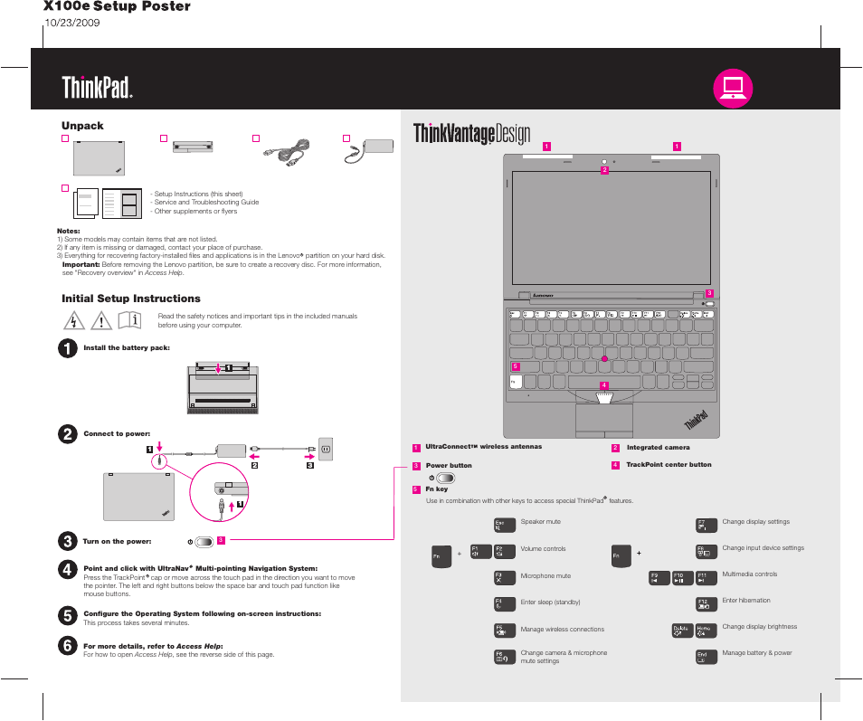 Lenovo ThinkPad X120e User Manual | 2 pages