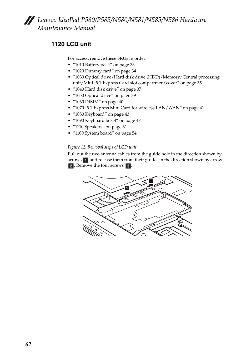 1120 lcd unit | Lenovo IdeaPad N580 User Manual | Page 66 / 103
