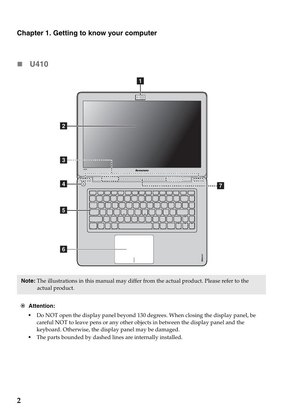 U410 | Lenovo IdeaPad U410 User Manual | Page 6 / 44