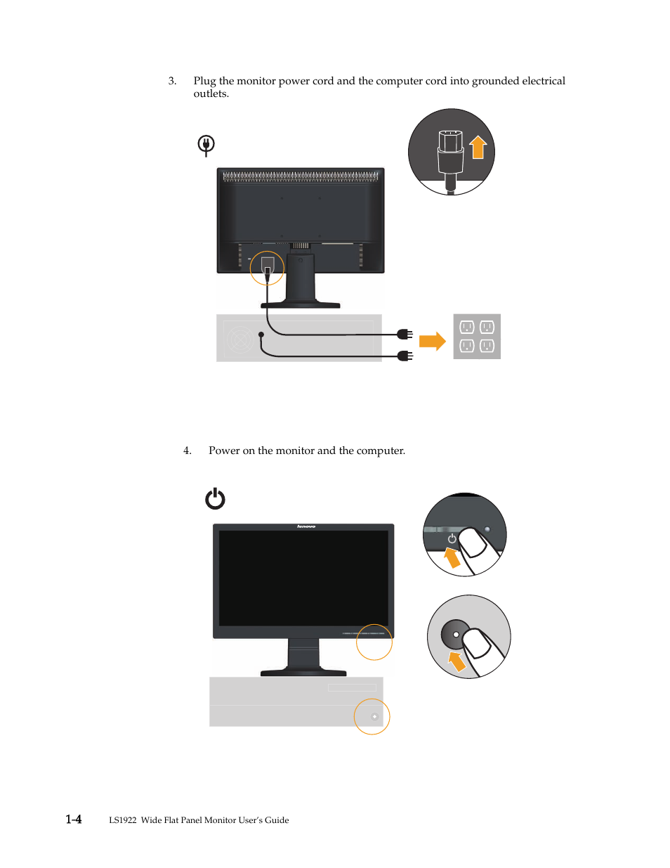 Lenovo LS1922 Wide 18.5 inch LCD Monitor User Manual | Page 7 / 30
