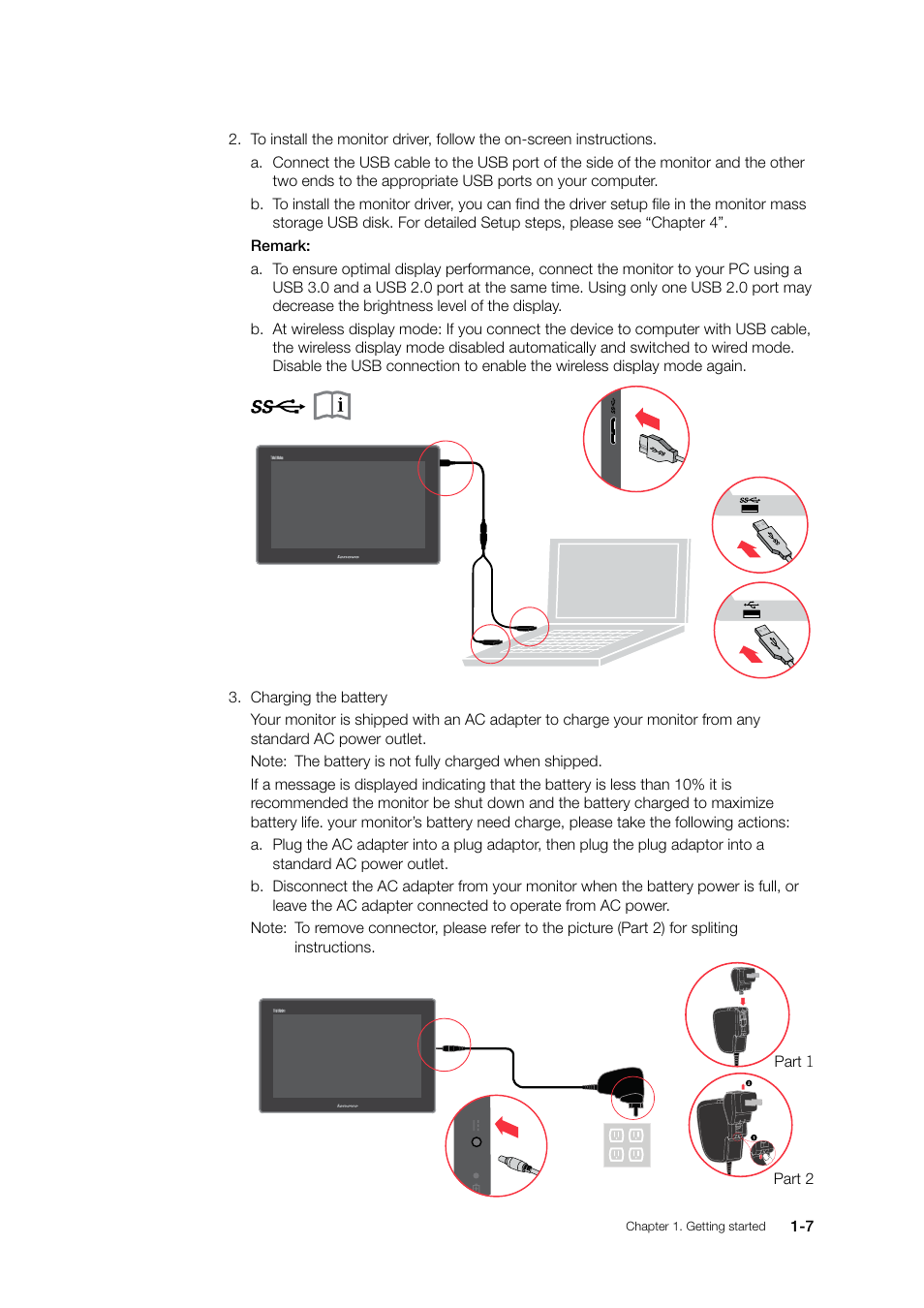 Lenovo ThinkVision LT1423p 13.3-inch IPS WLED Backlit LCD Mobile Touch Monitor With Pen User Manual | Page 13 / 86