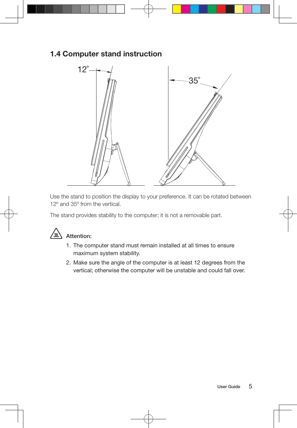 4 computer stand instruction | Lenovo IdeaCentre A700 User Manual | Page 10 / 67