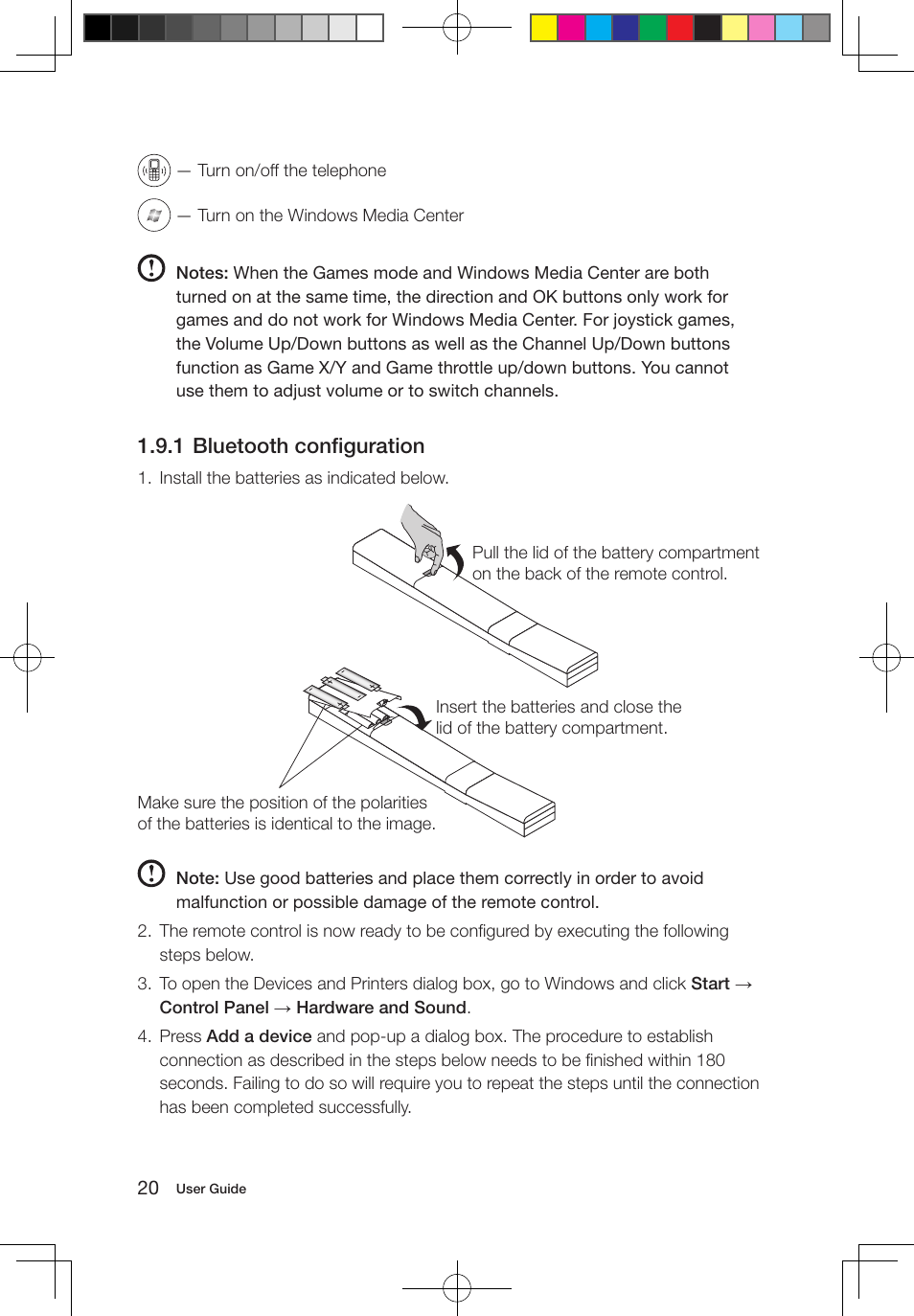 1 bluetooth configuration | Lenovo IdeaCentre A700 User Manual | Page 25 / 67