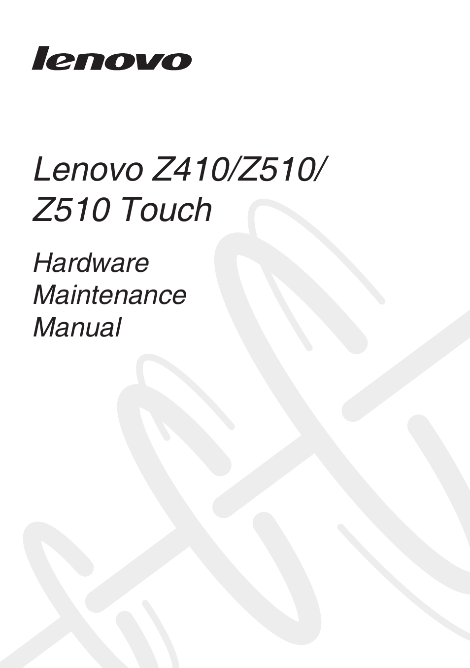 Lenovo IdeaPad Z410 Notebook User Manual | 114 pages