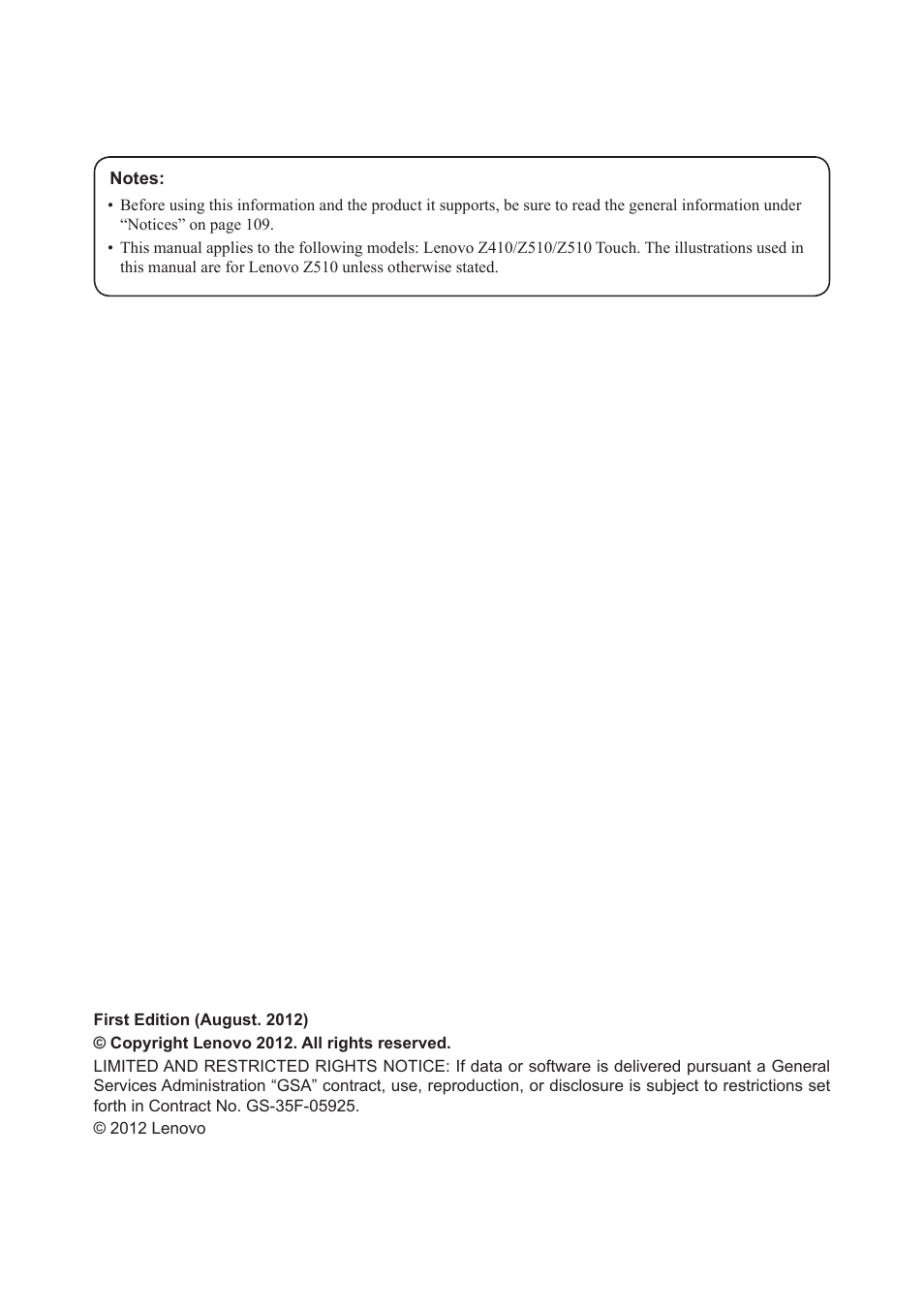 Lenovo IdeaPad Z410 Notebook User Manual | Page 2 / 114