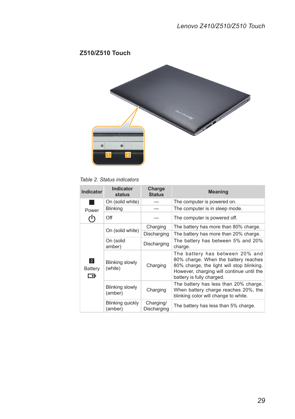 Lenovo IdeaPad Z410 Notebook User Manual | Page 33 / 114