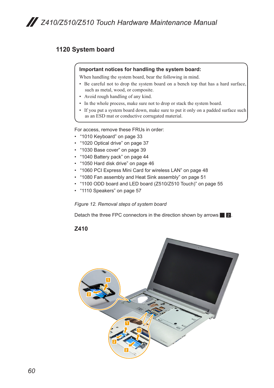 1120 system board | Lenovo IdeaPad Z410 Notebook User Manual | Page 64 / 114