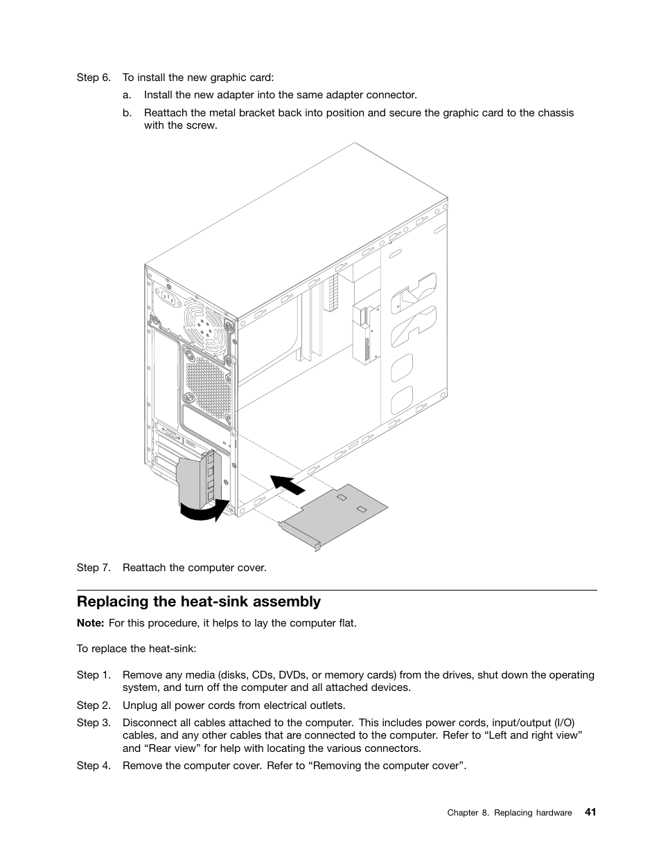 Replacing the heat-sink assembly | Lenovo H50-50 Desktop User Manual | Page 47 / 91