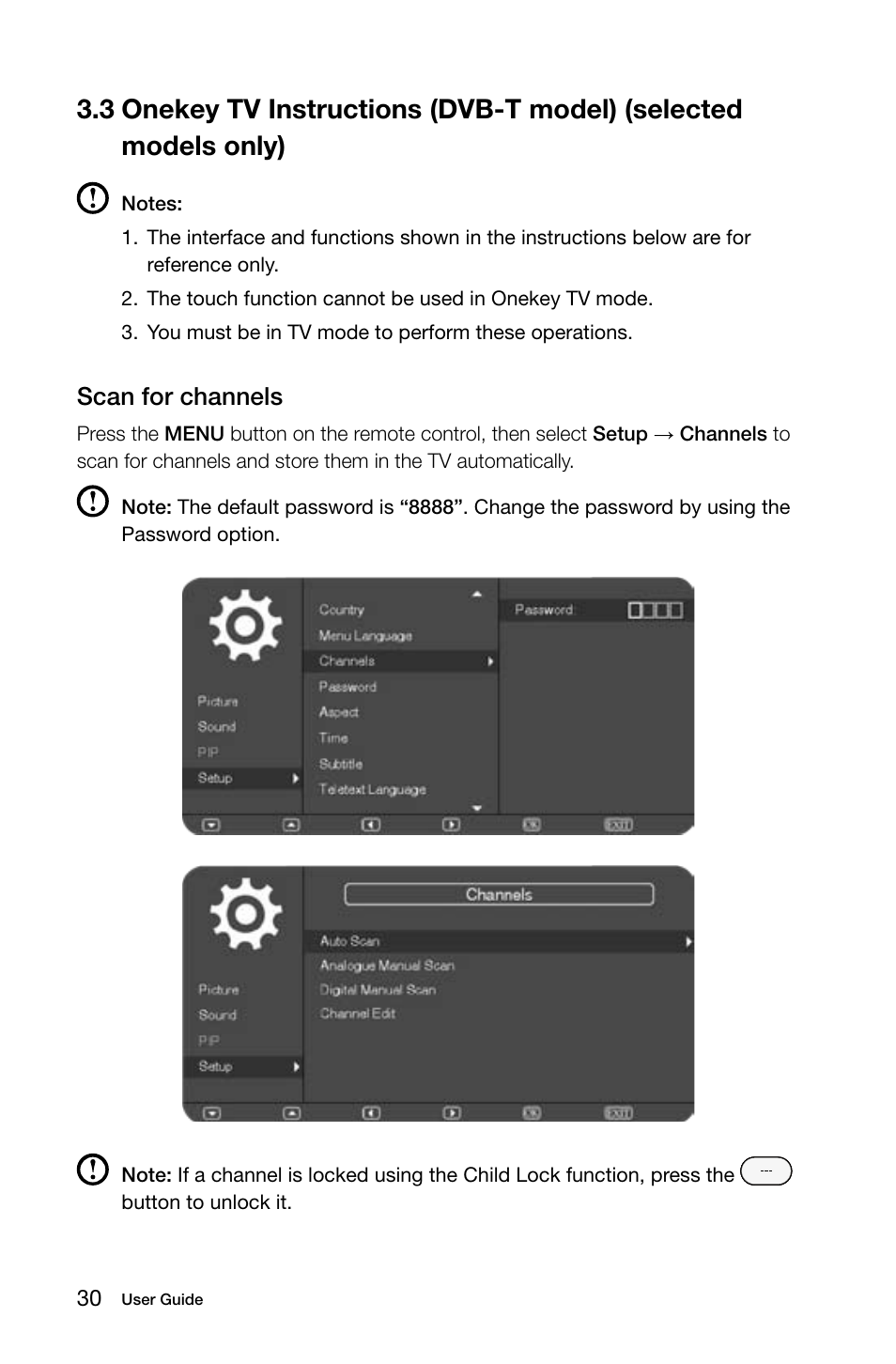 Only), Scan for channels | Lenovo IdeaCentre B540 User Manual | Page 35 / 67