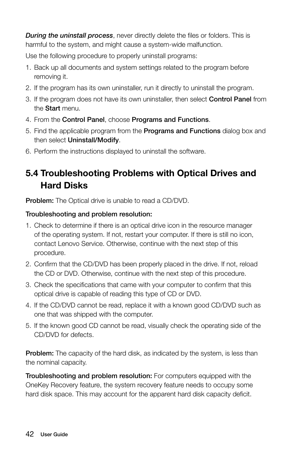 Disks | Lenovo IdeaCentre B540 User Manual | Page 47 / 67