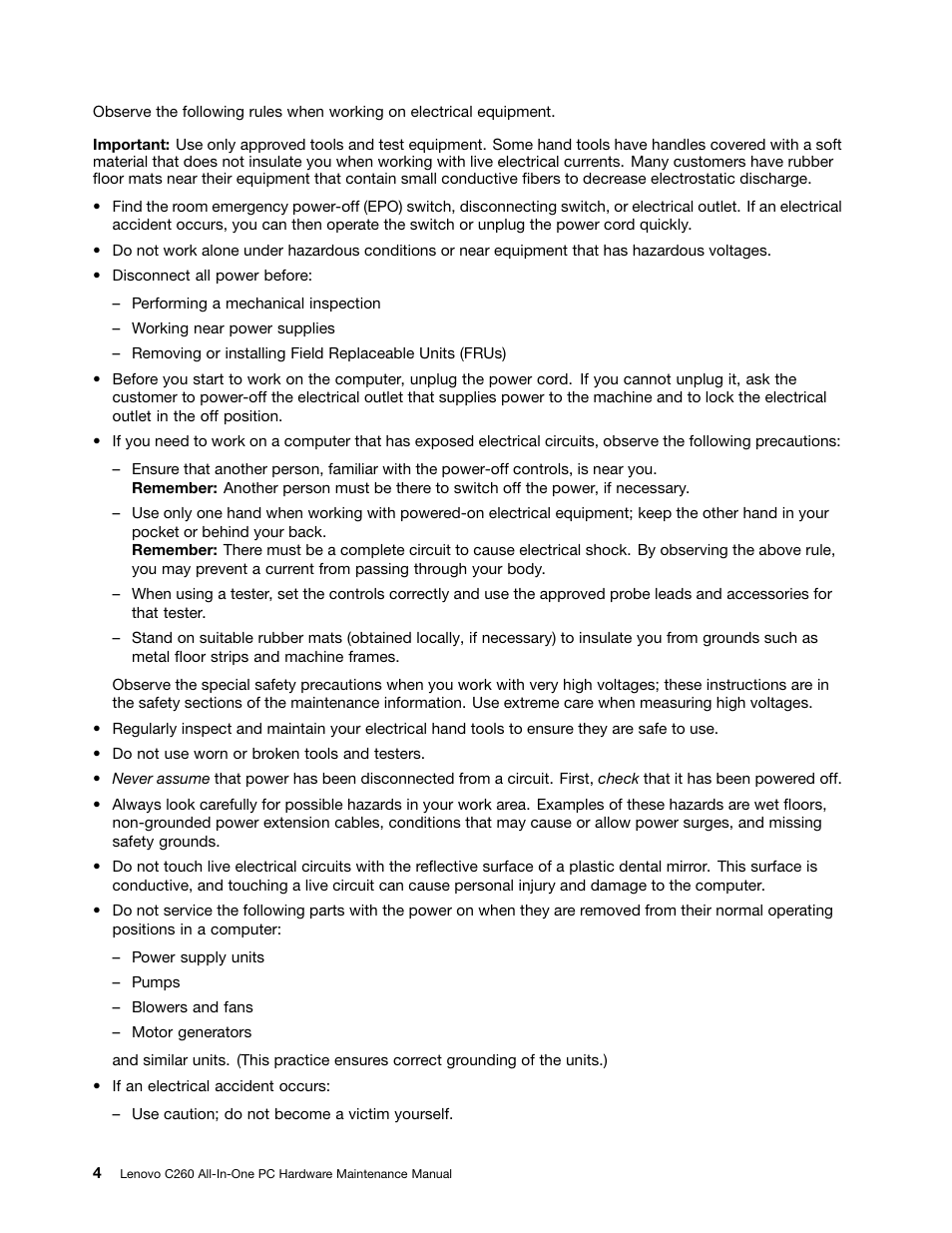 Lenovo C260 Touch All In One User Manual | Page 10 / 51