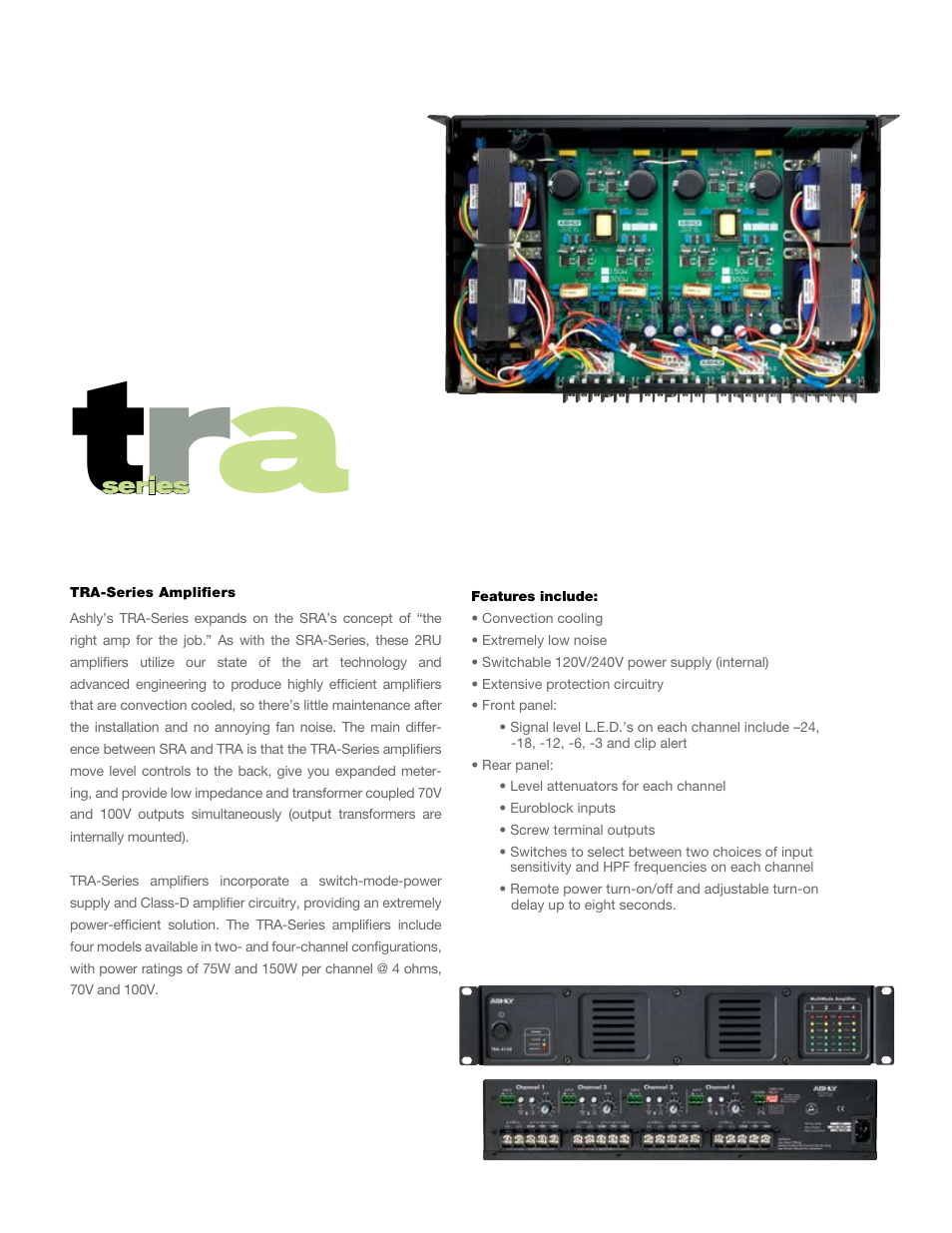 Tr a | Ashly TRA Series User Manual | Page 3 / 4