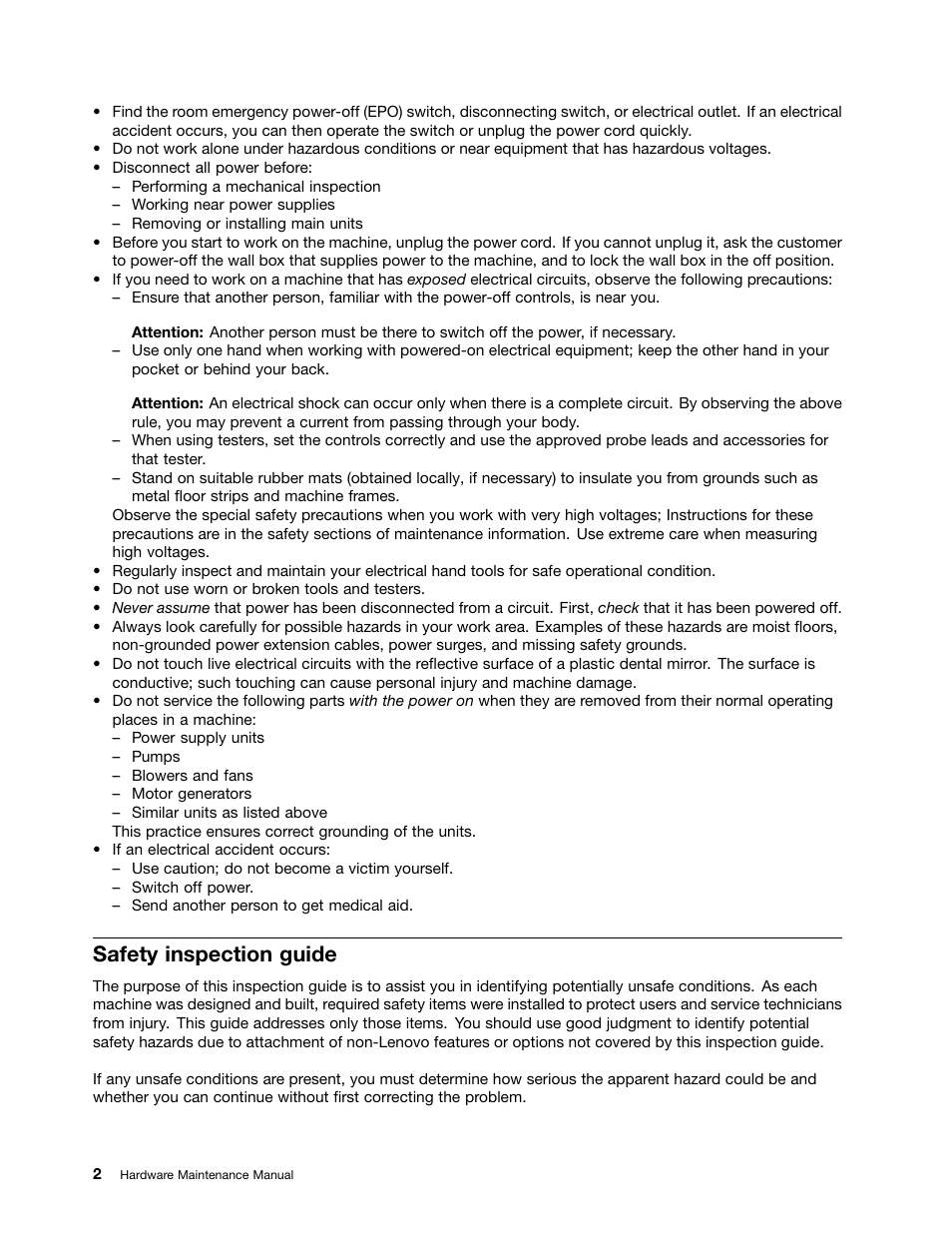 Safety inspection guide | Lenovo E40-70 Notebook User Manual | Page 8 / 90