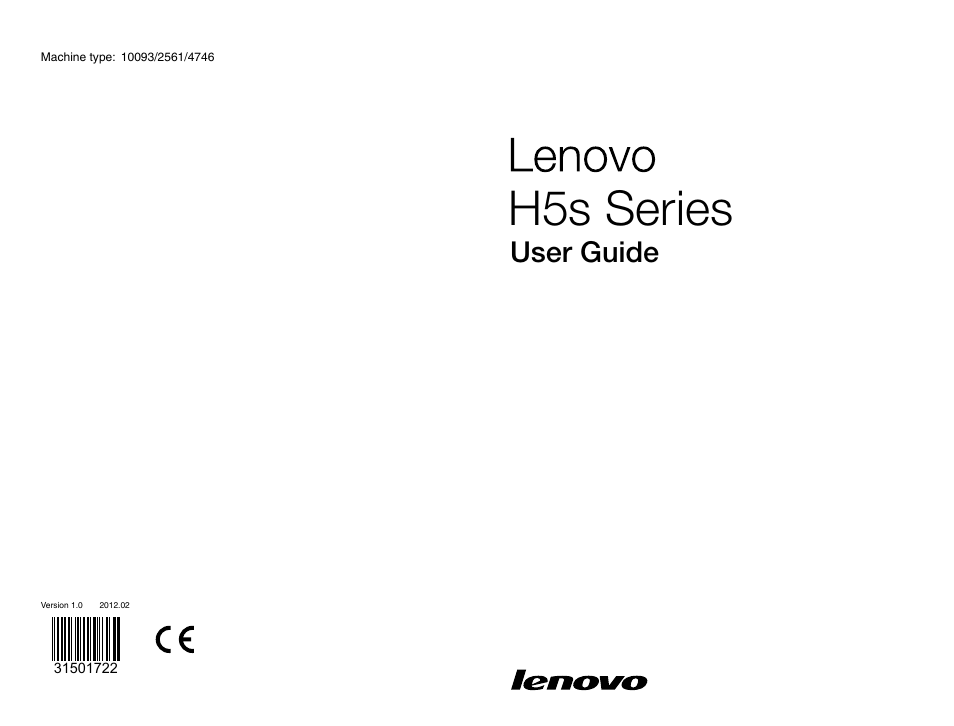 Lenovo H520s Desktop User Manual | 43 pages