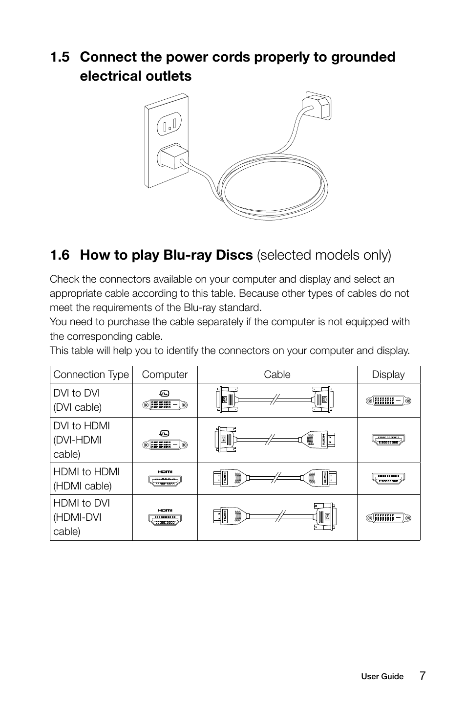 6 how to play blu-ray discs (selected models only), Outlets | Lenovo H520s Desktop User Manual | Page 12 / 43