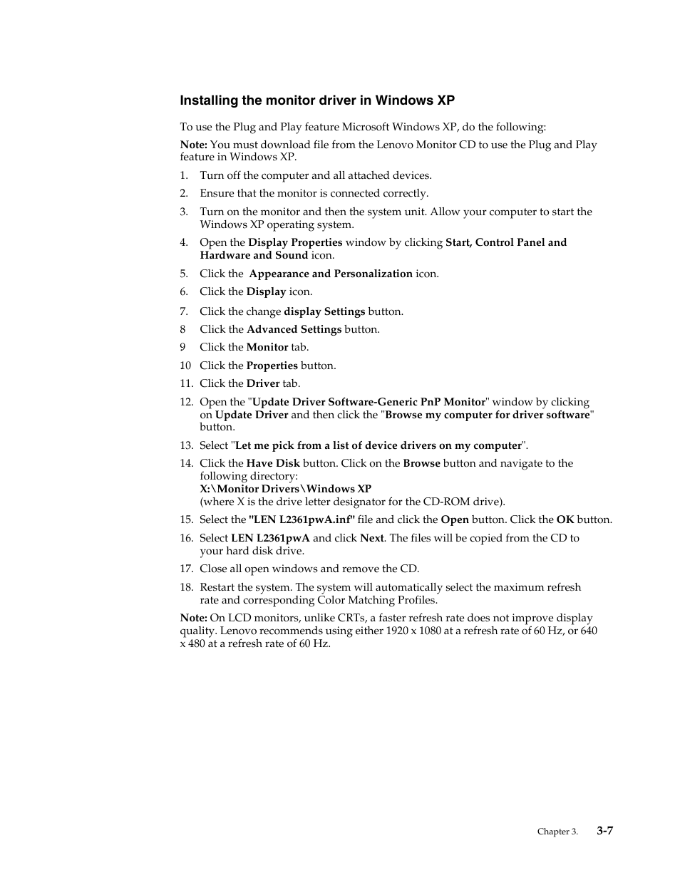 Lenovo L2361p Wide Flat Panel Monitor User Manual | Page 28 / 33