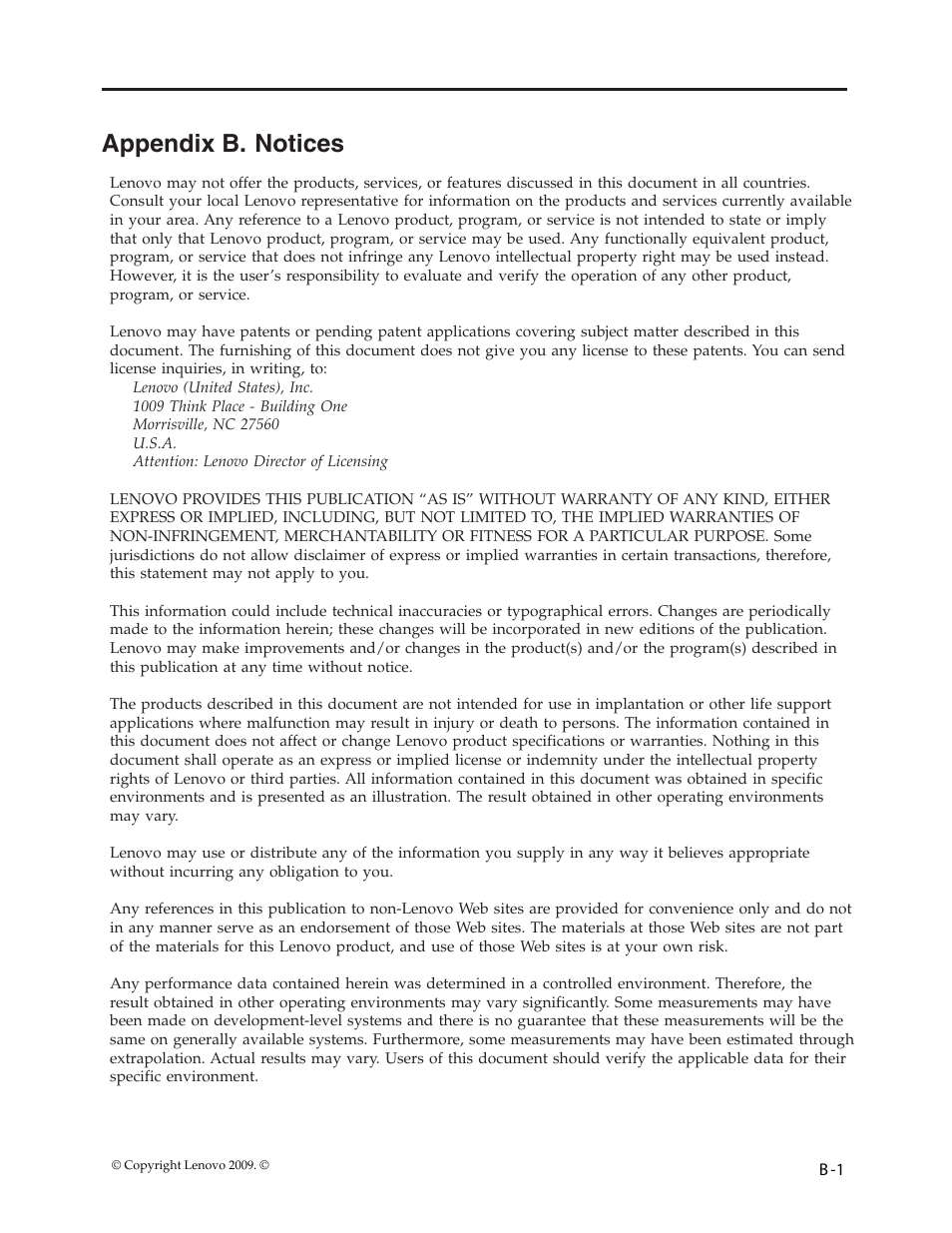 Appendix b. notices | Lenovo L2361p Wide Flat Panel Monitor User Manual | Page 30 / 33