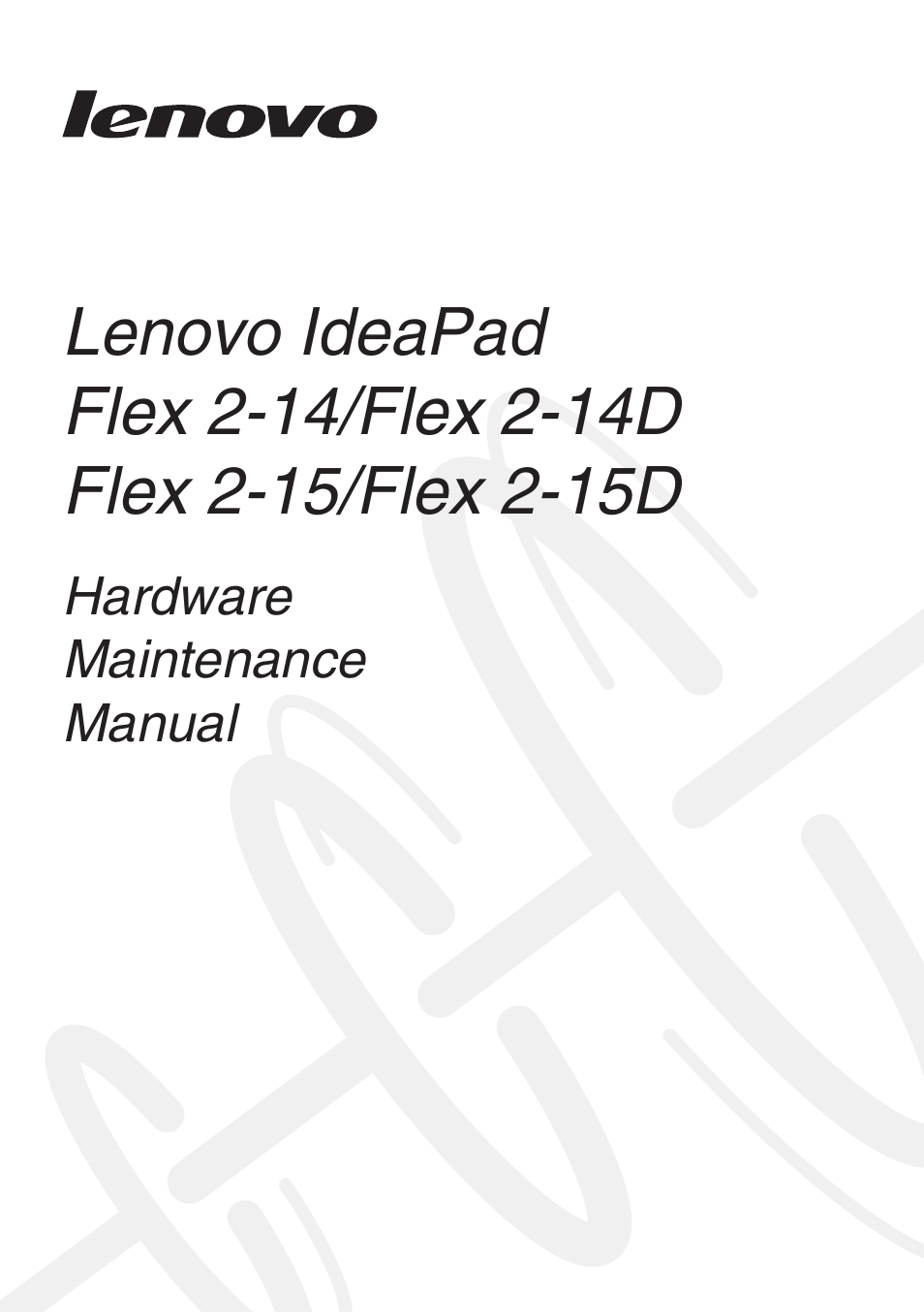 Lenovo Flex 2-15D Notebook Lenovo User Manual | 109 pages