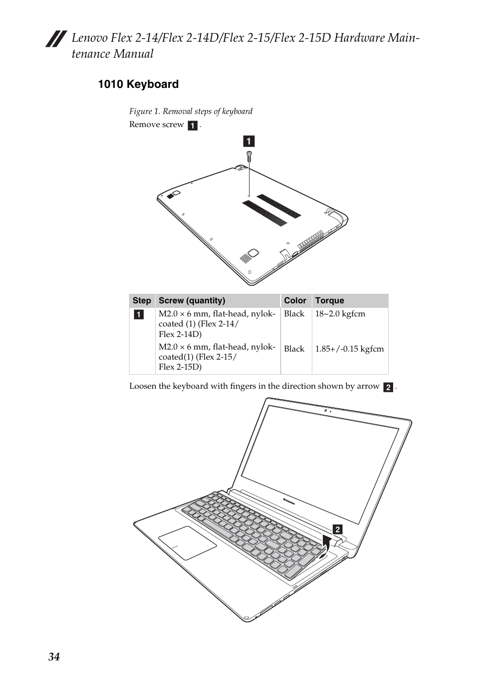 1010 keyboard | Lenovo Flex 2-15D Notebook Lenovo User Manual | Page 38 / 109