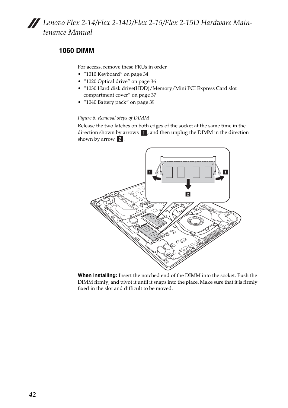 1060 dimm | Lenovo Flex 2-15D Notebook Lenovo User Manual | Page 46 / 109