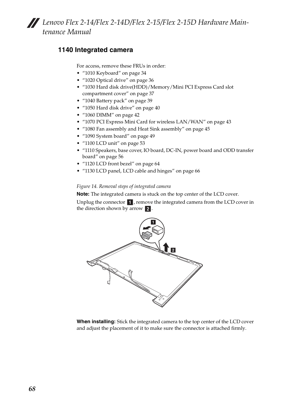 1140 integrated camera | Lenovo Flex 2-15D Notebook Lenovo User Manual | Page 72 / 109